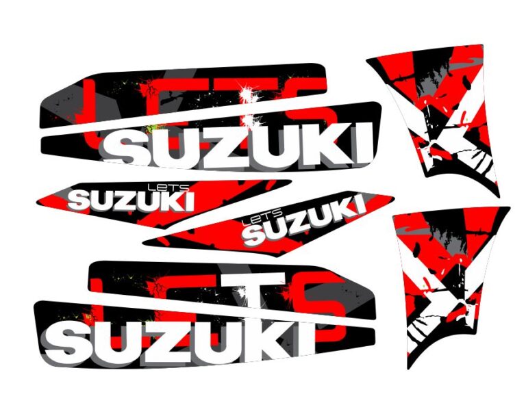 Suzuki Lets Tipo Original Completo Rojo Calcas Monkey