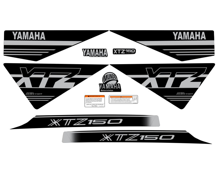 XTZ 150 TIPO ORIGNAL UNICOLOR GRIS PLATA