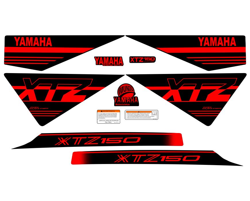 XTZ 150 TIPO ORIGNAL UNICOLOR ROJO