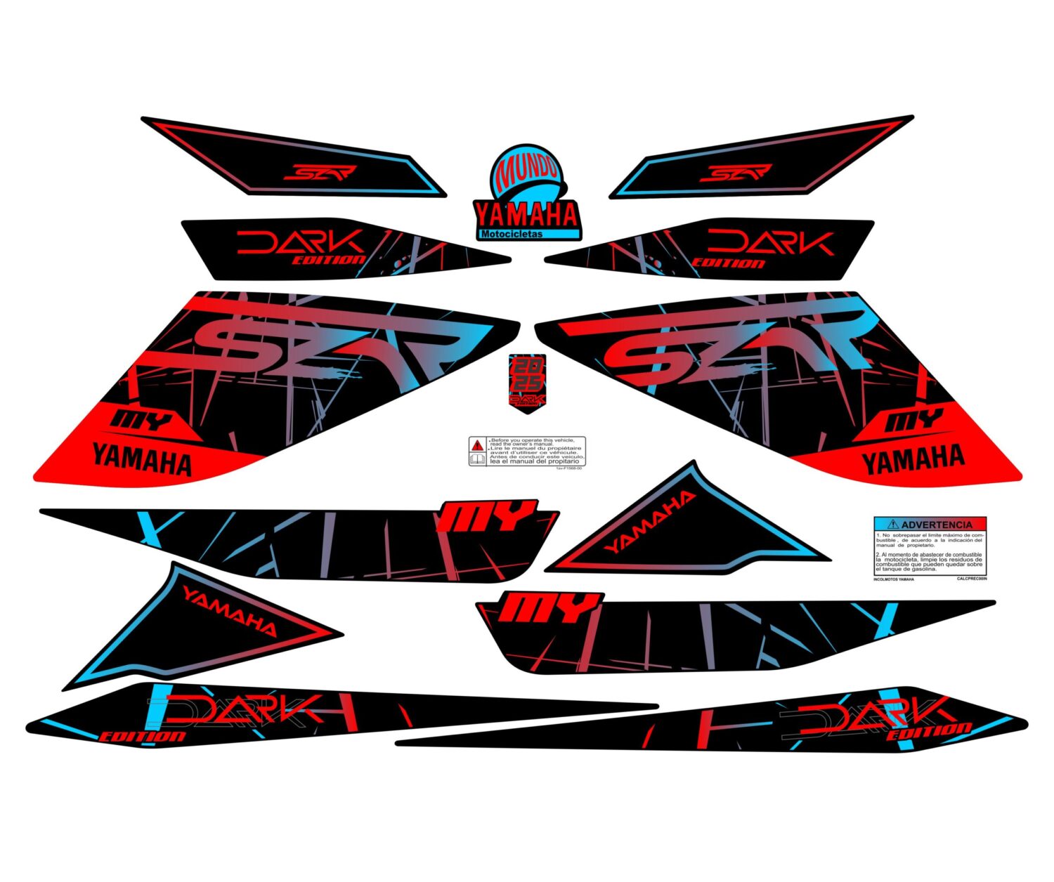 SZR DARK DOBLE COLOR ROJO CYAN