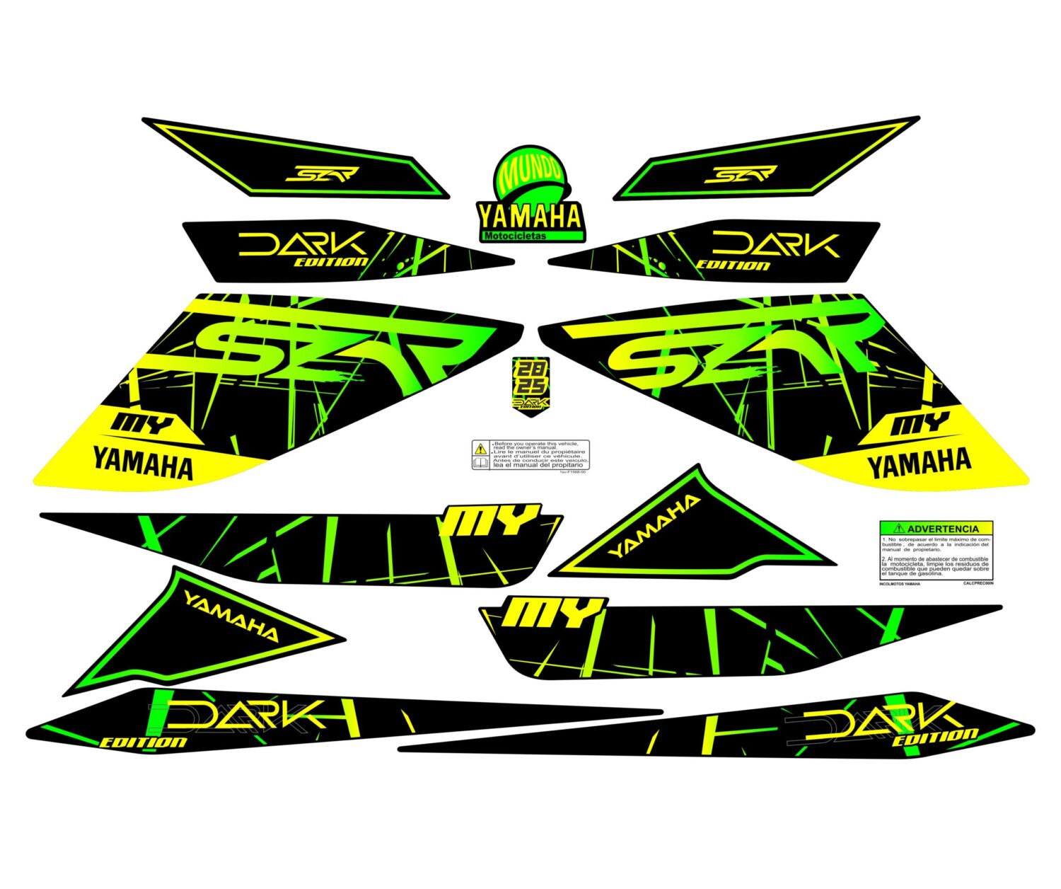 SZR DARK DOBLE COLOR VERDE AMARILLO