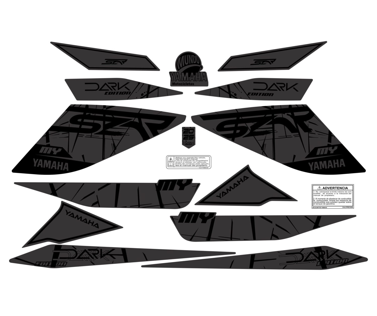 SZR DARK DOBLE COLOR GRIS NEGRO