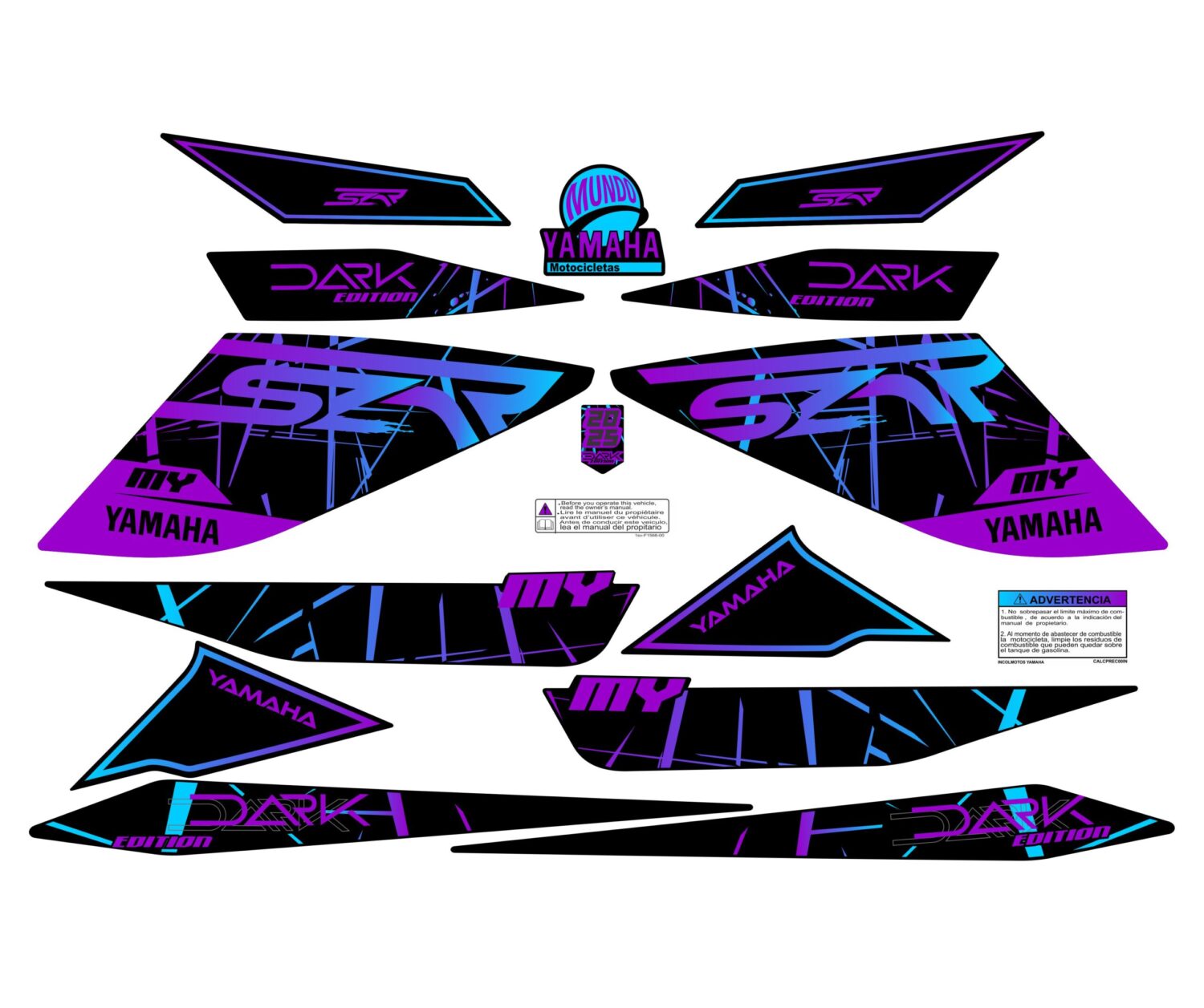 SZR DARK DOBLE COLOR MORADO CYAN