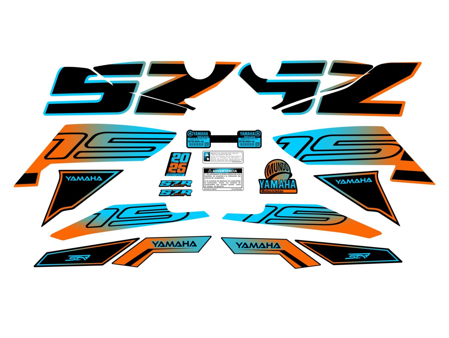 SZR 2025 DOBLE COLOR NARANJA CYAN