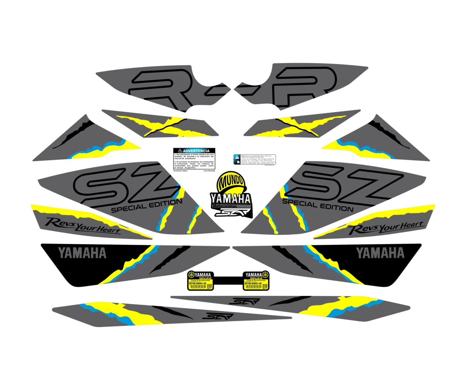 SZR SPECIAL EDITION AZUL CIELO AMARILLO