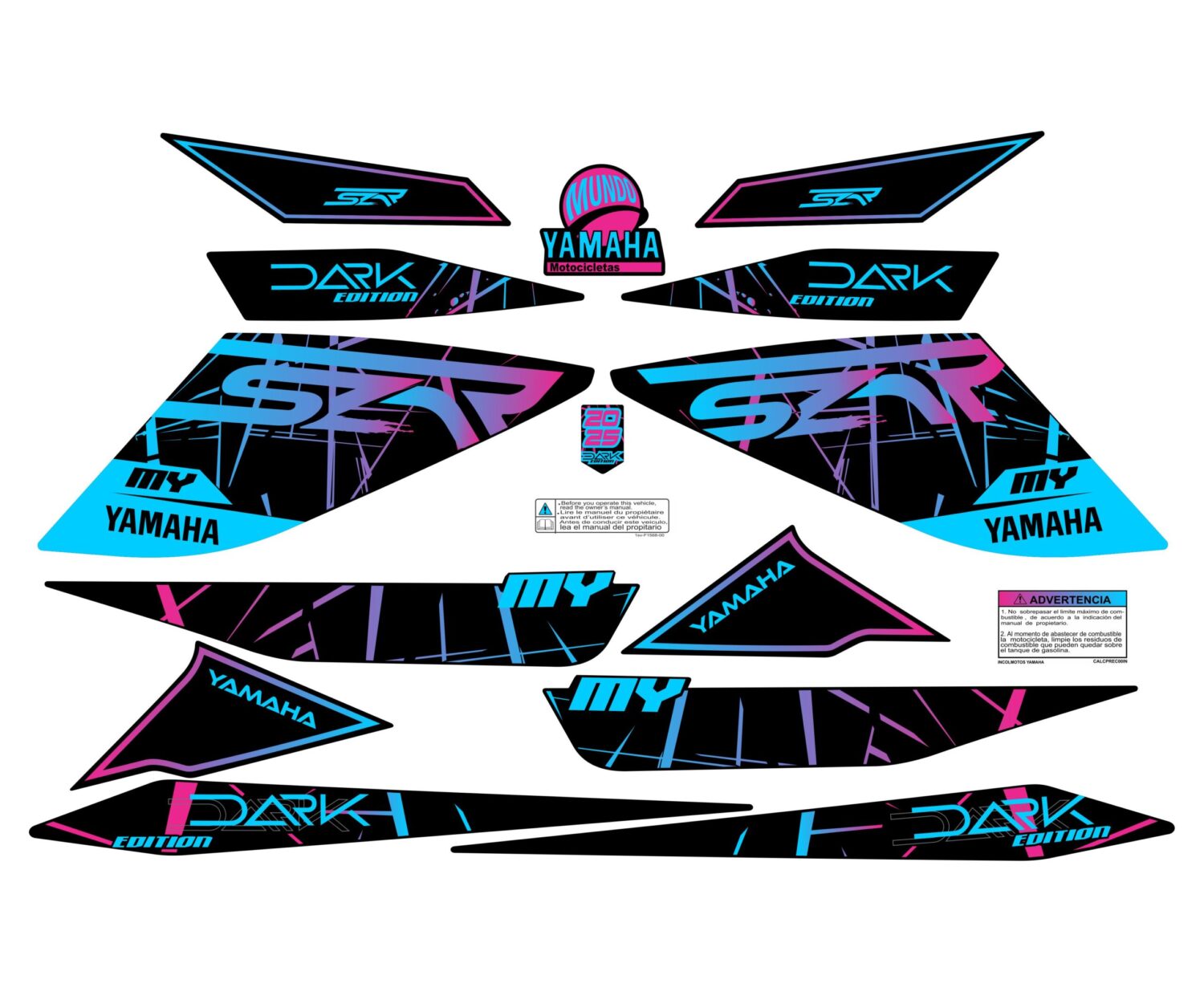 SZR DARK DOBLE COLOR CYAN FUCSIA