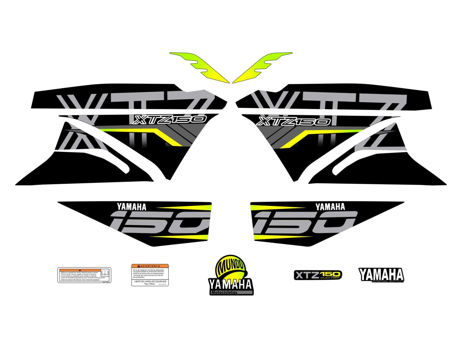 XTZ PERSONALIZADO COMPLETO TIPO 250 NEGRO AMARILLO