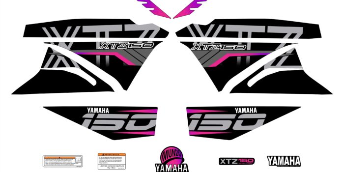 XTZ PERSONALIZADO COMPLETO TIPO 250 NEGRO MORADO FUCSIA