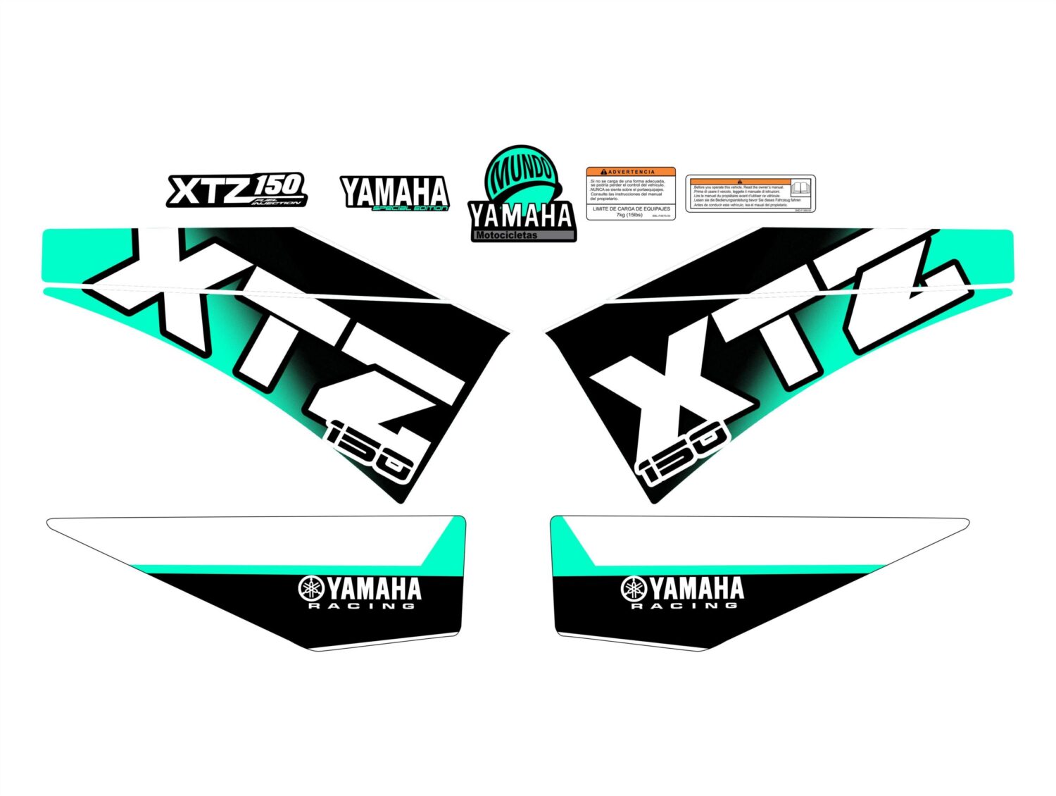 XTZ 150 PERSONALIZADA ROUNDED VERDE MENTA