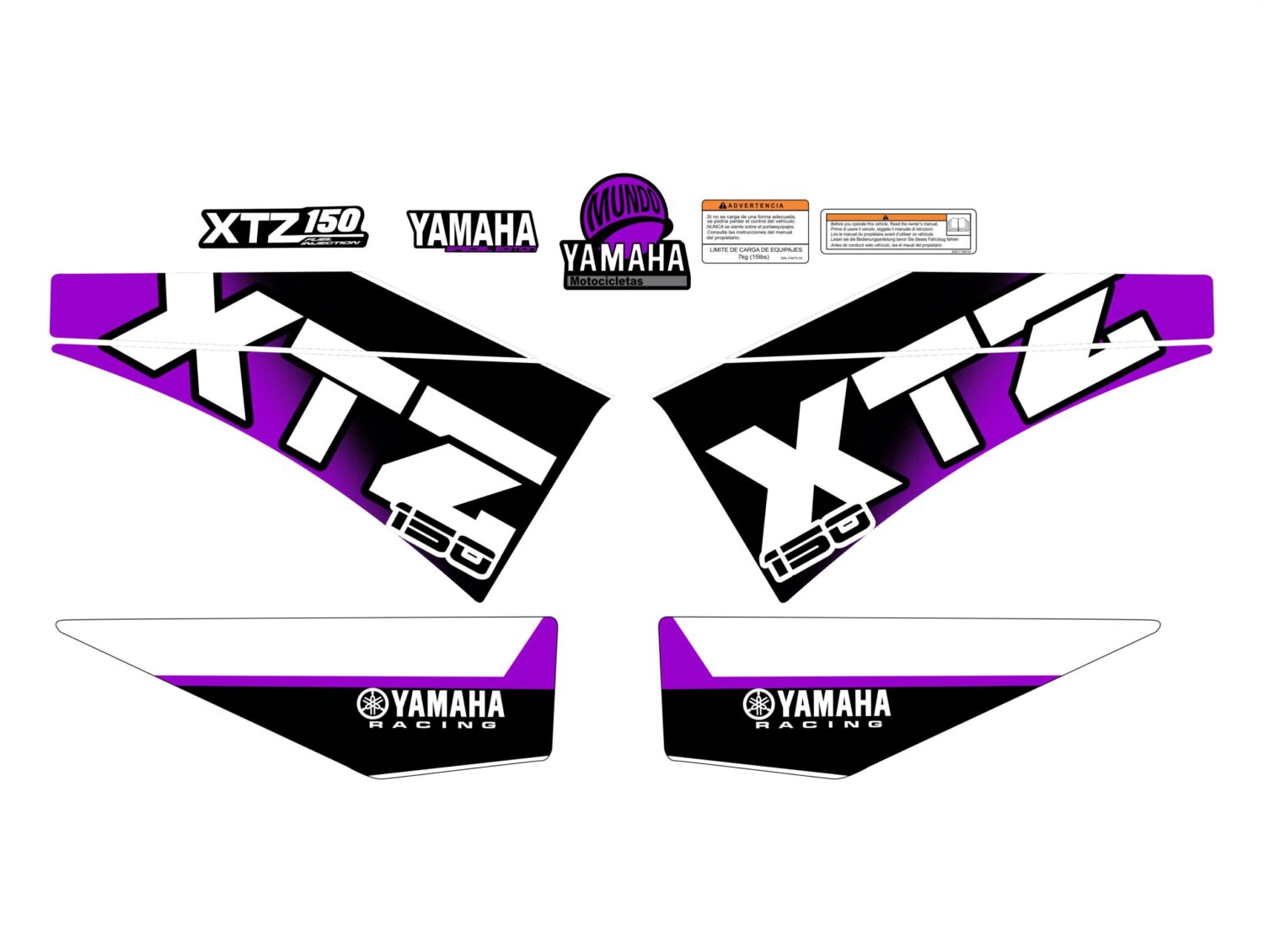 XTZ 150 PERSONALIZADA ROUNDED MORADO