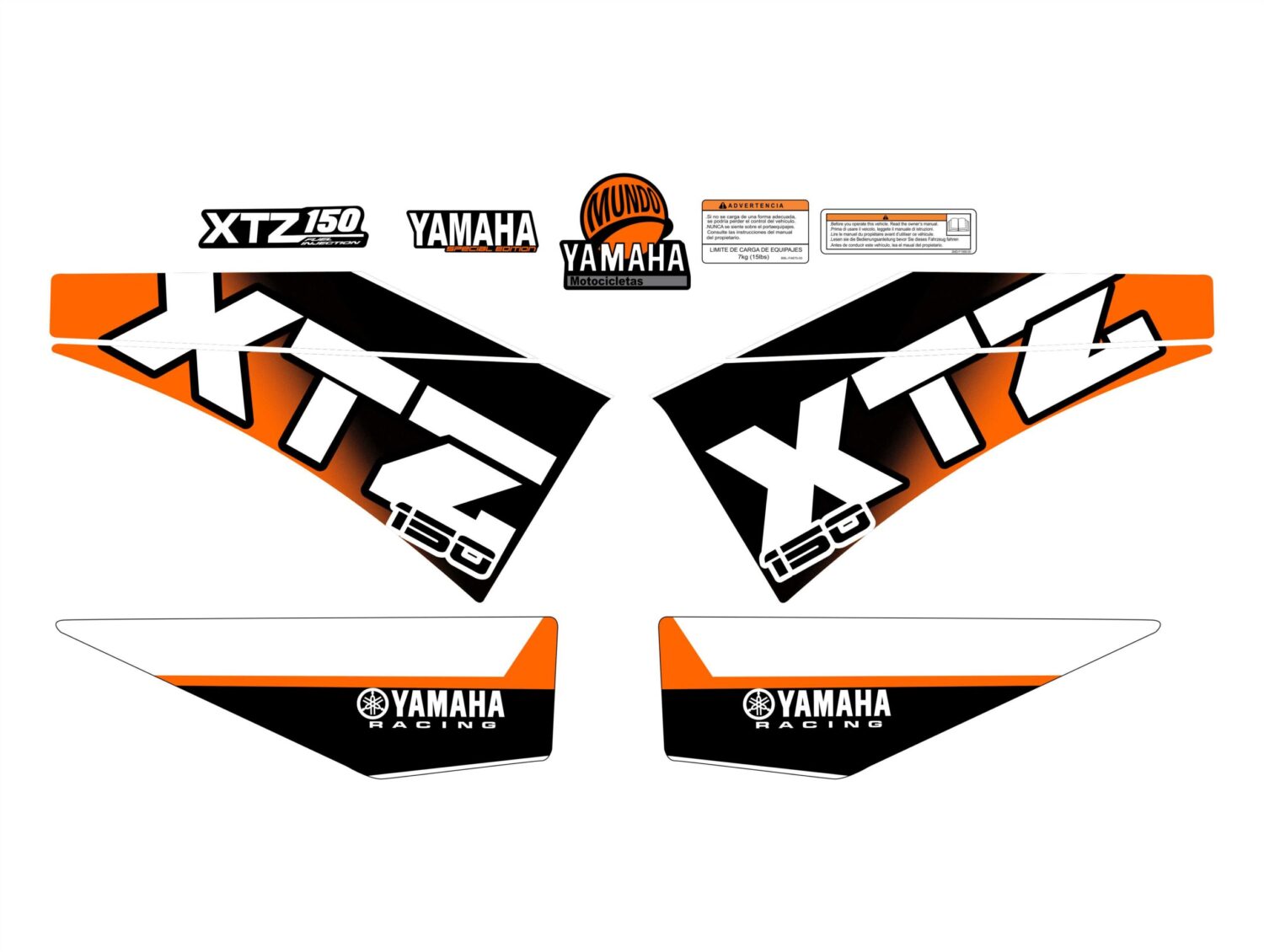 XTZ 150 PERSONALIZADA ROUNDED NARANJA