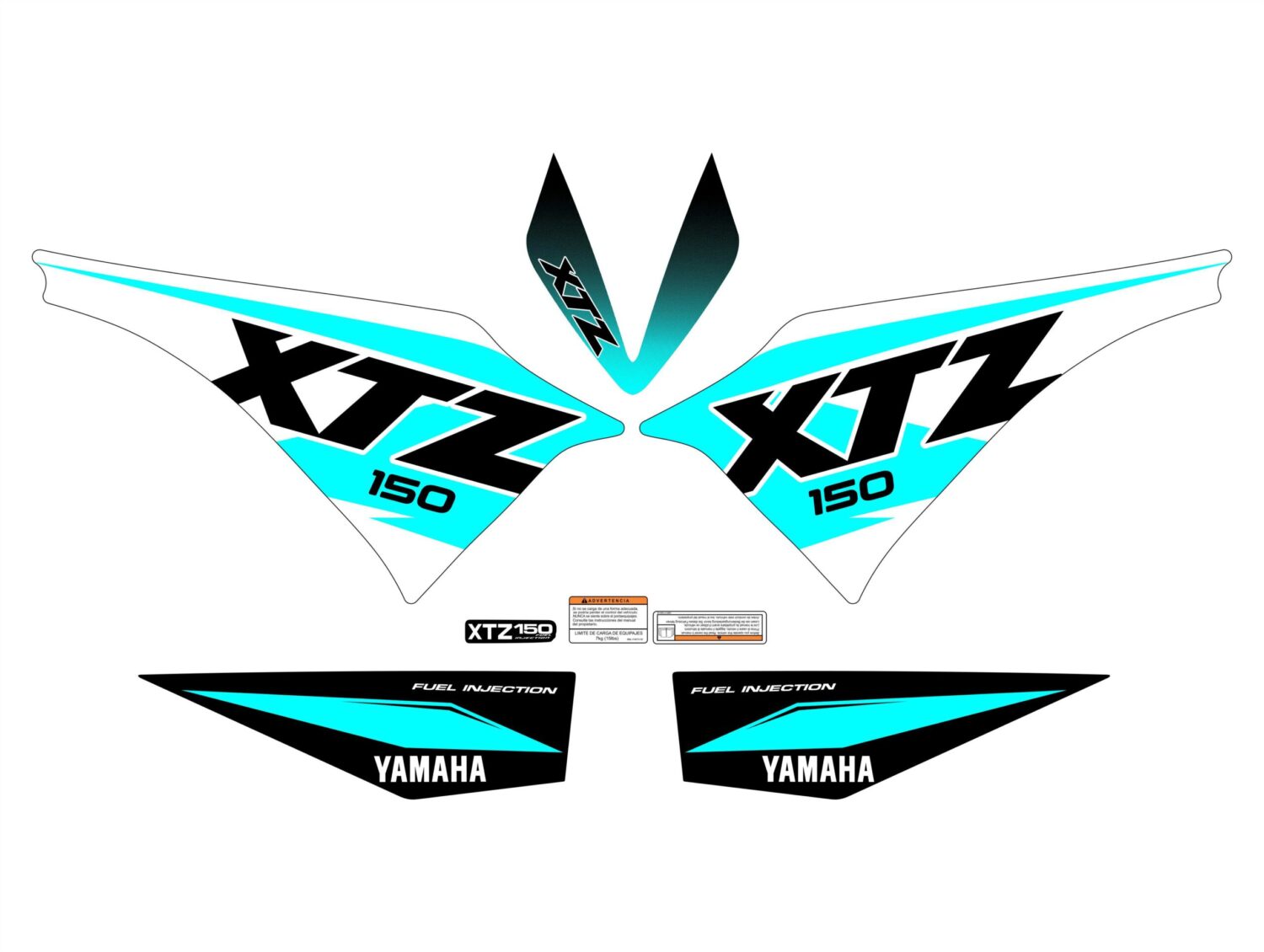 XTZ 150 PERSONALIZADO SENCILLO CYAN