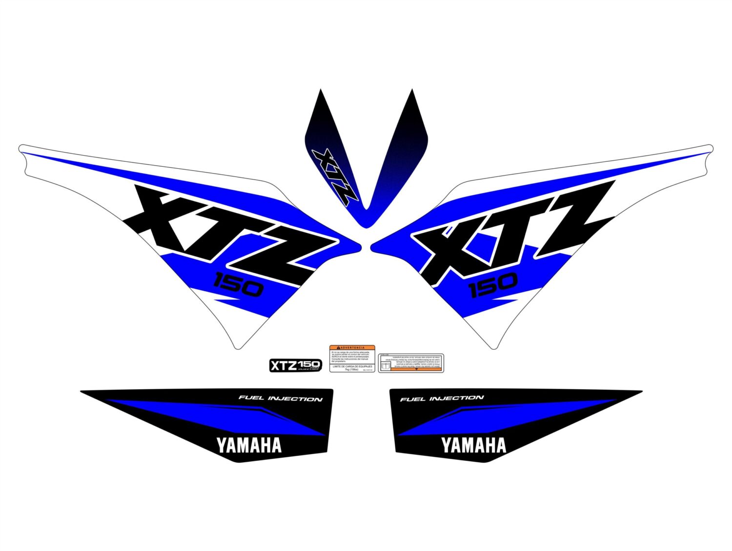 XTZ 150 PERSONALIZADO SENCILLO AZUL