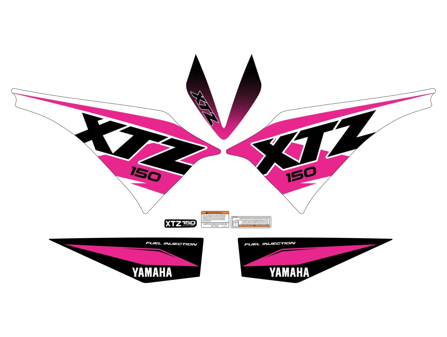 XTZ 150 PERSONALIZADO SENCILLO FUCSIA