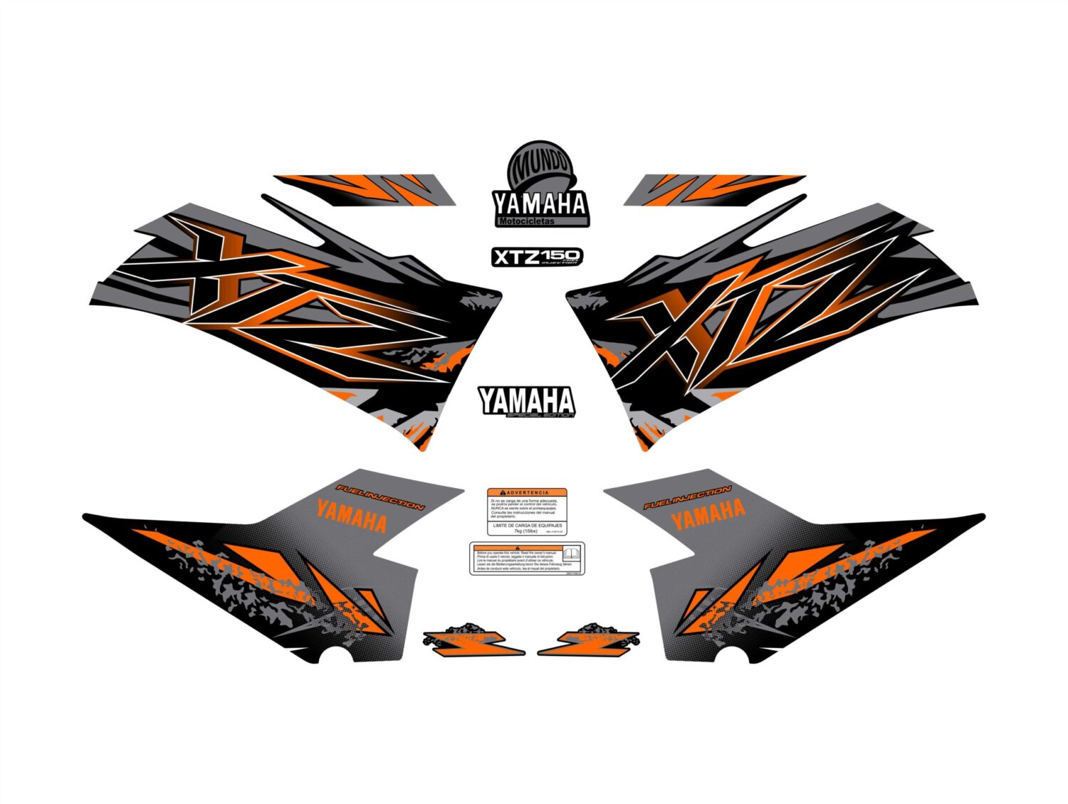 XTZ PERSONALIZADO CHISPAZO NARANJA