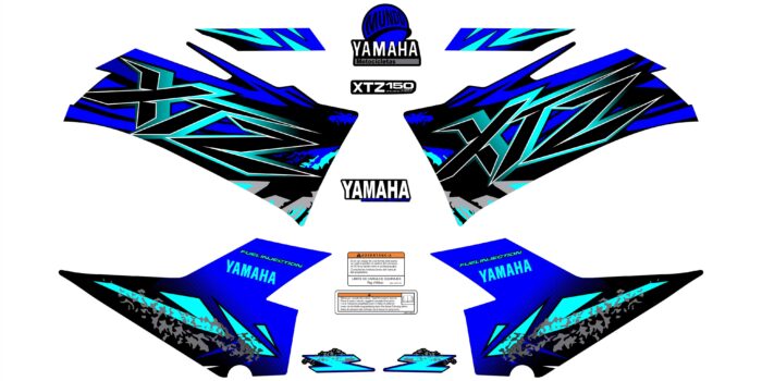 XTZ PERSONALIZADO CHISPAZO AZUL CYAN