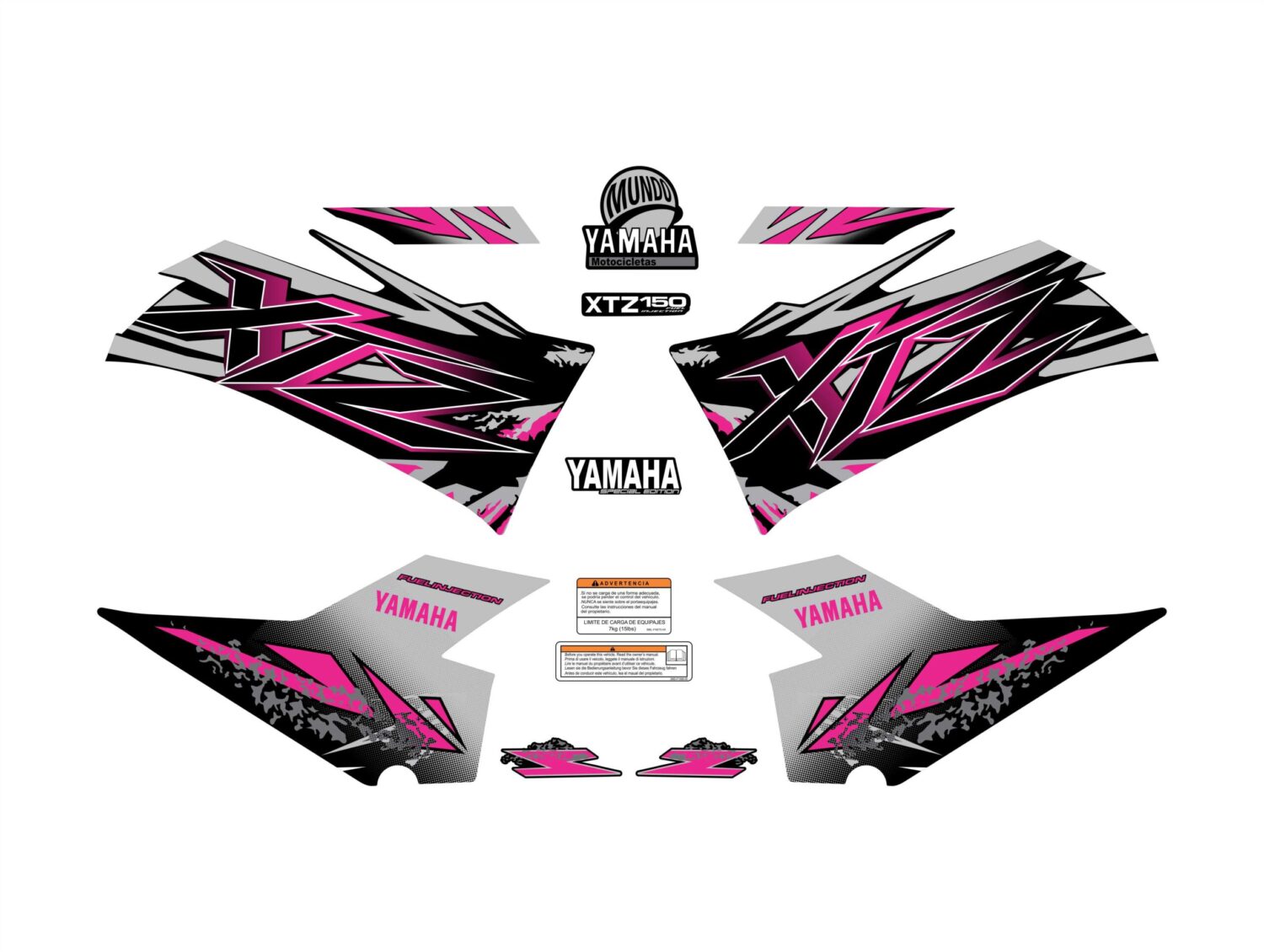 XTZ PERSONALIZADO CHISPAZO FUCSIA