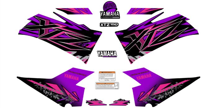 XTZ PERSONALIZADO CHISPAZO MORADO FUCSIA