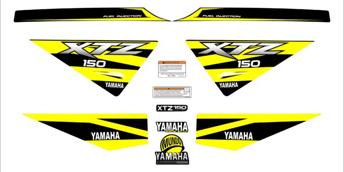 XTZ 150 PERSONALIZADA LINEAS AMARILLO