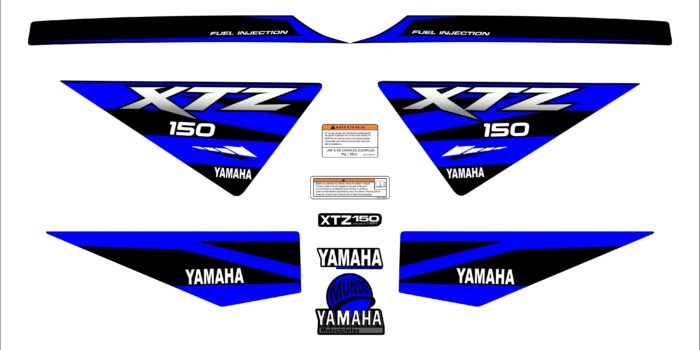 XTZ 150 PERSONALIZADA LINEAS AZUL