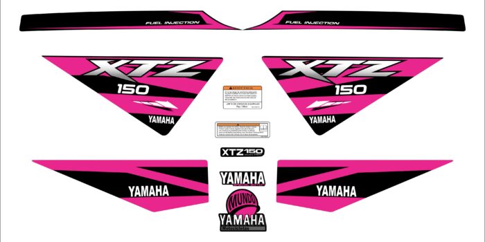 XTZ 150 PERSONALIZADA LINEAS FUCSIA