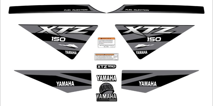 XTZ 150 PERSONALIZADA LINEAS GRIS OSCURO