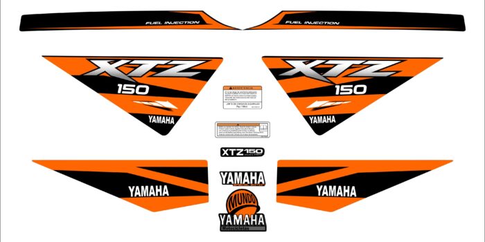 XTZ 150 PERSONALIZADA LINEAS NARANJA