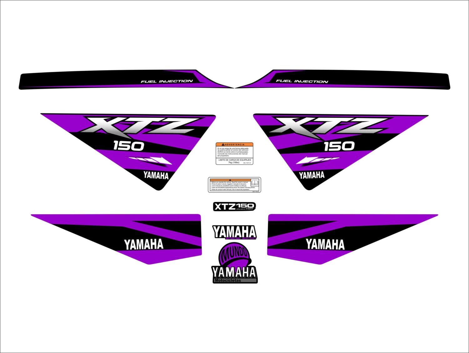 XTZ 150 PERSONALIZADA LINEAS MORADO