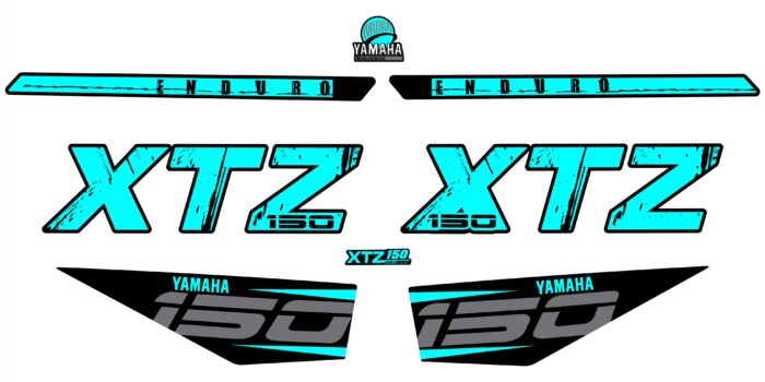 XTZ 150 LETRAS GRANDES TANQUE MENTA