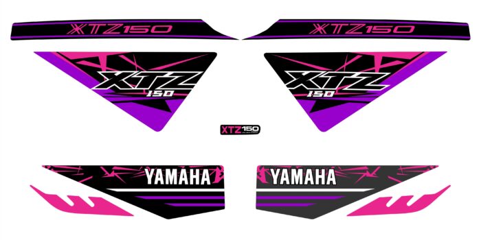 XTZ 150 PERSONALIZADA COBRA MORADO FUCSIA