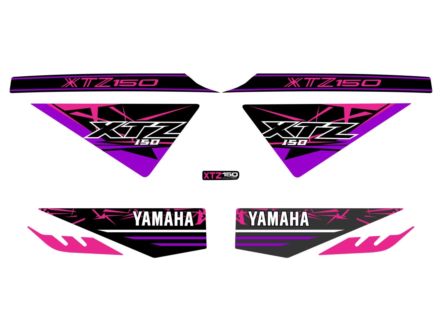 XTZ 150 PERSONALIZADA COBRA MORADO FUCSIA