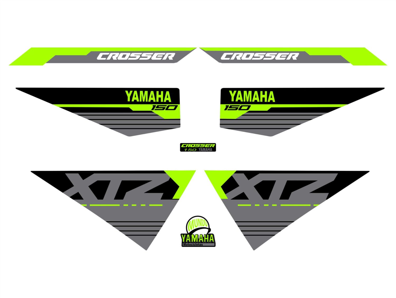 XTZ 150 PERSONALIZADA CROSSER VERDE LIMON
