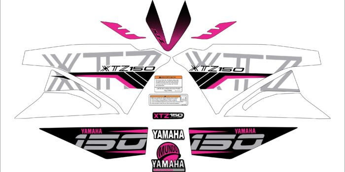 XTZ PERSONALIZADO COMPLETO TIPO 250 BLANCO FUCSIA