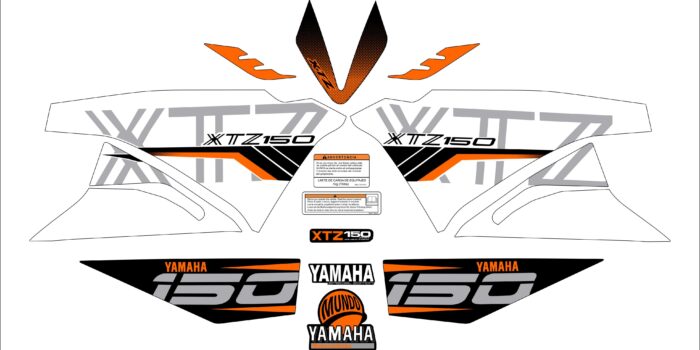 XTZ PERSONALIZADO COMPLETO TIPO 250 BLANCO NARANJA