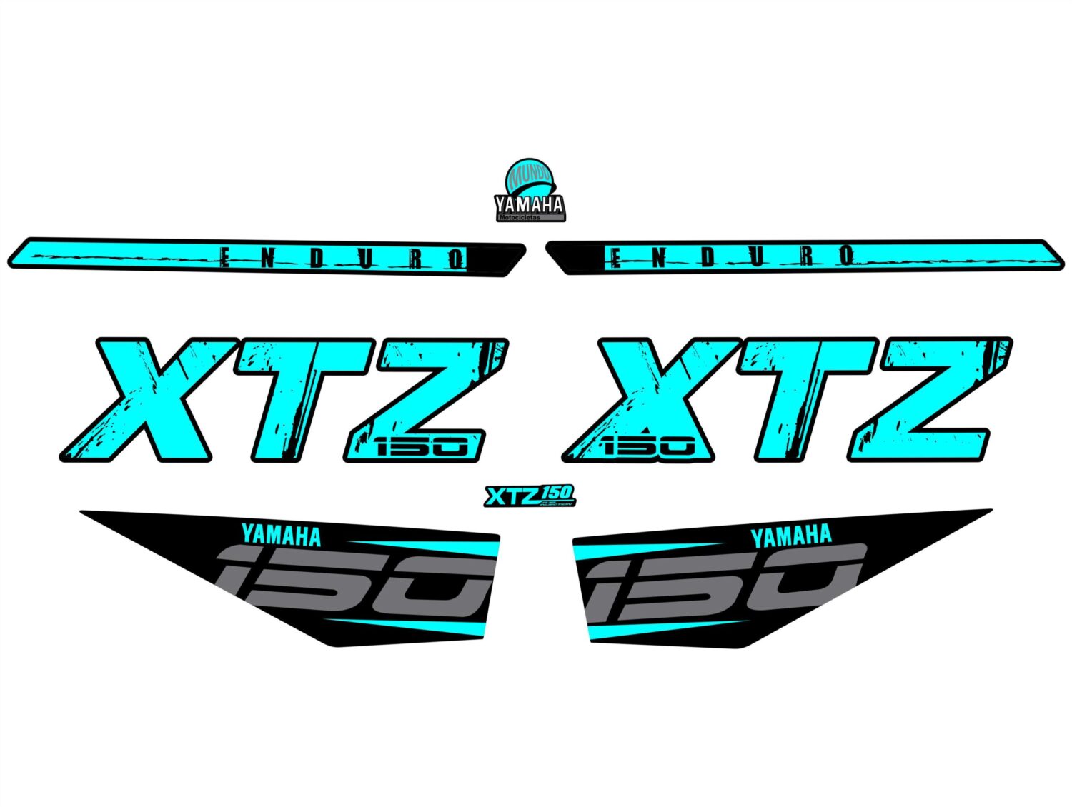 XTZ 150 LETRAS GRANDES TANQUE MENTA