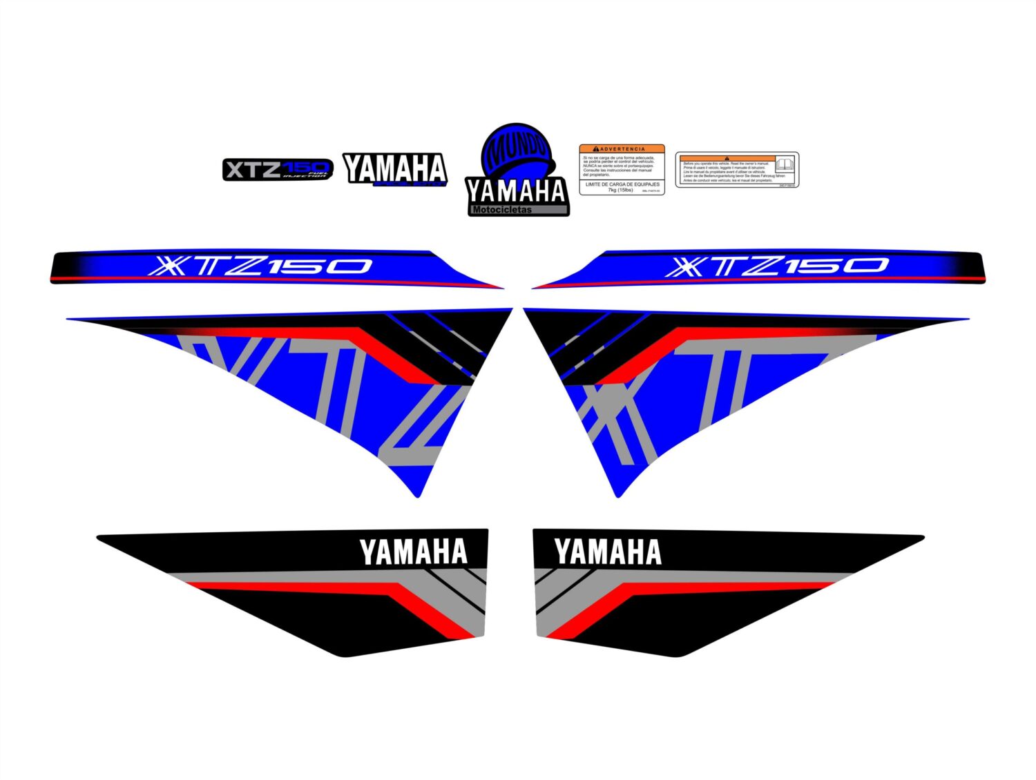 XTZ 150 PERSONALIZADA TIPO 250 AZUL