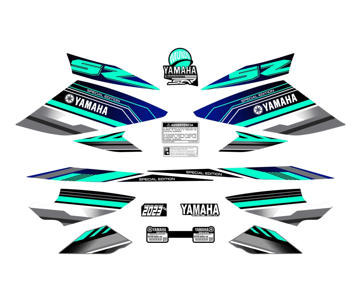 SZR EDICION LIMITADA YAMAHA SPORTS MENTA OSCURO AZUL
