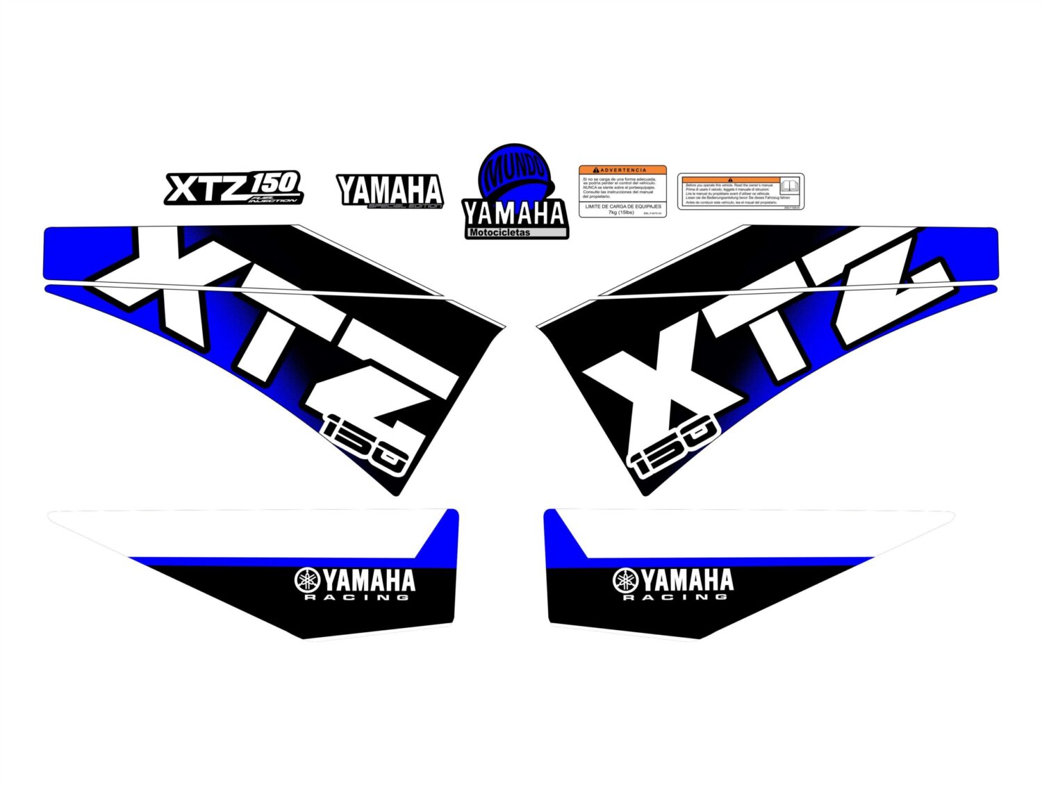 XTZ 150 PERSONALIZADA ROUNDED AZUL