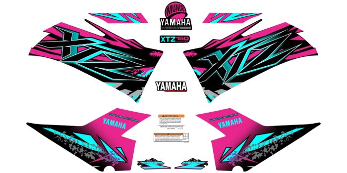 XTZ PERSONALIZADO CHISPAZO CYAN FUCSIA