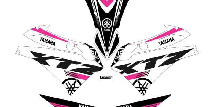 XTZ PERSONALIZADO COMPLETO YAMAHA BLANCO FUCSIA