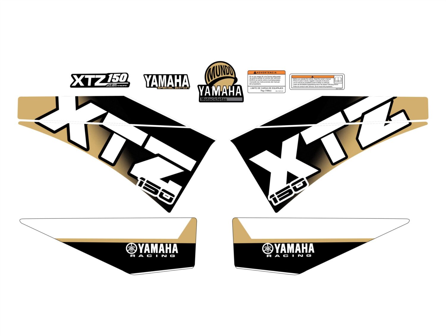 XTZ 150 PERSONALIZADA ROUNDED DORADO
