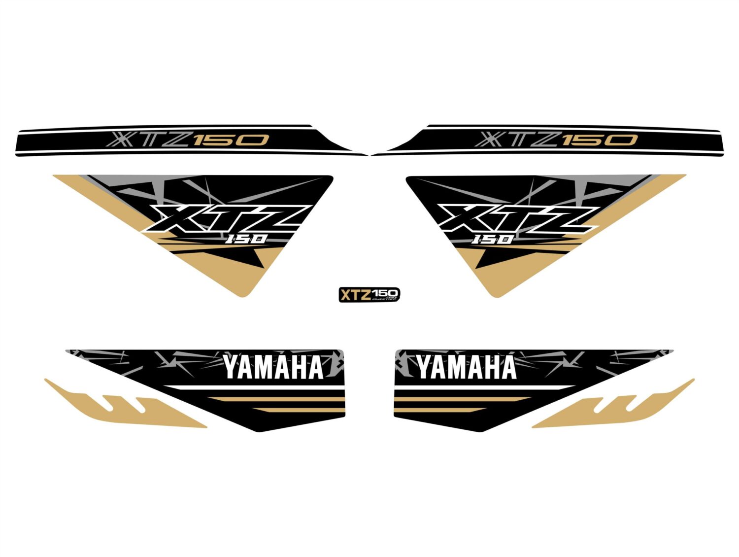 XTZ 150 PERSONALIZADA COBRA DORADO