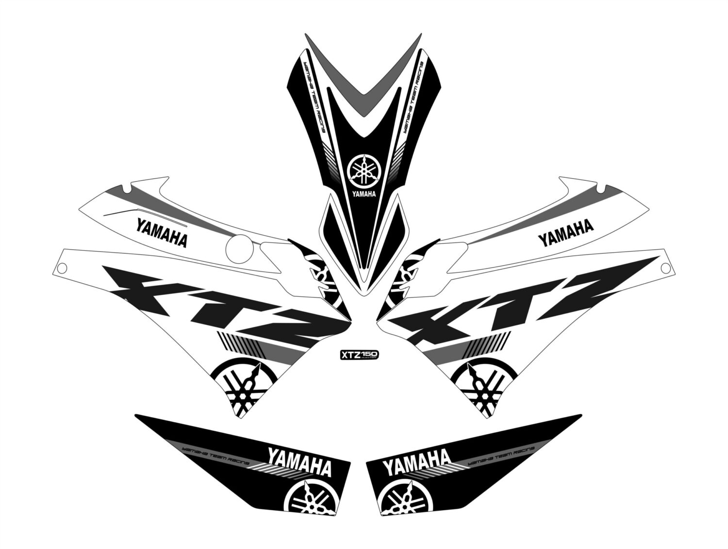 XTZ PERSONALIZADO COMPLETO YAMAHA BLANCO GRIS