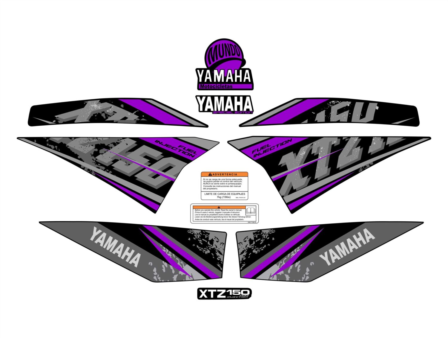 XTZ 150 TIPO ORIGINAL MODELO VIEJO MORADO