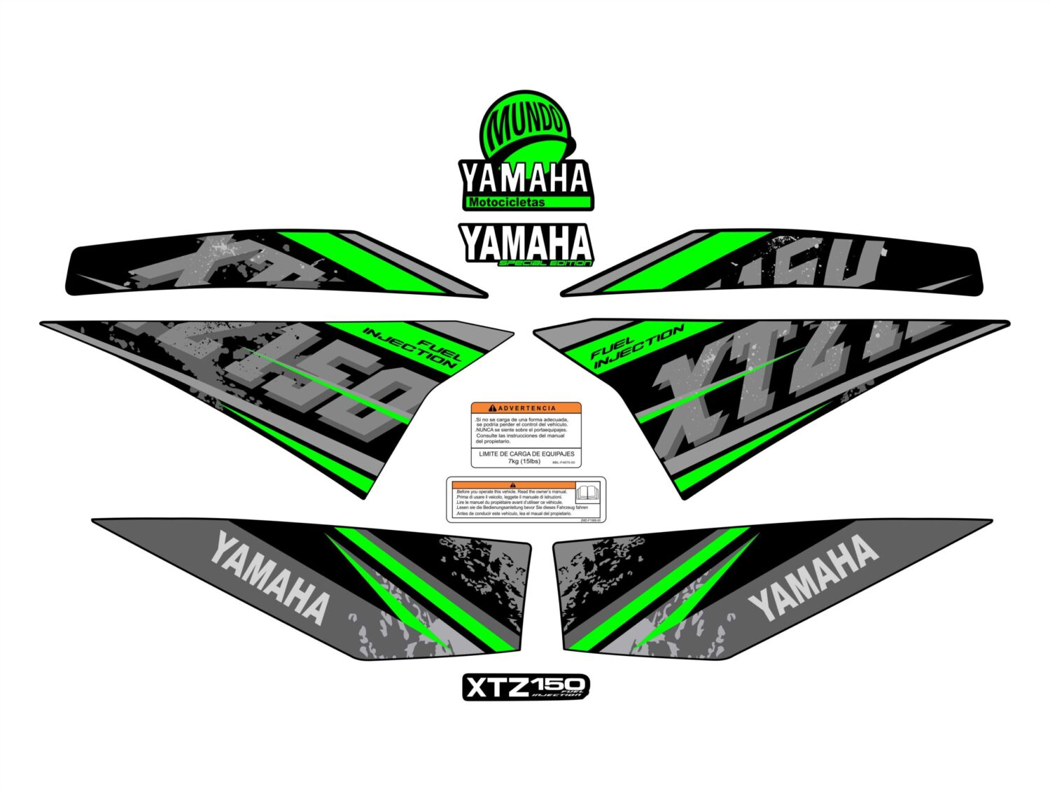 XTZ 150 TIPO ORIGINAL MODELO VIEJO VERDE