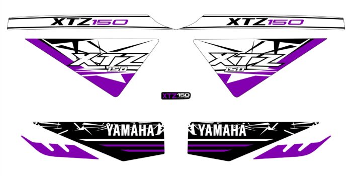 XTZ 150 PERSONALIZADA COBRA BLANCO MORADO