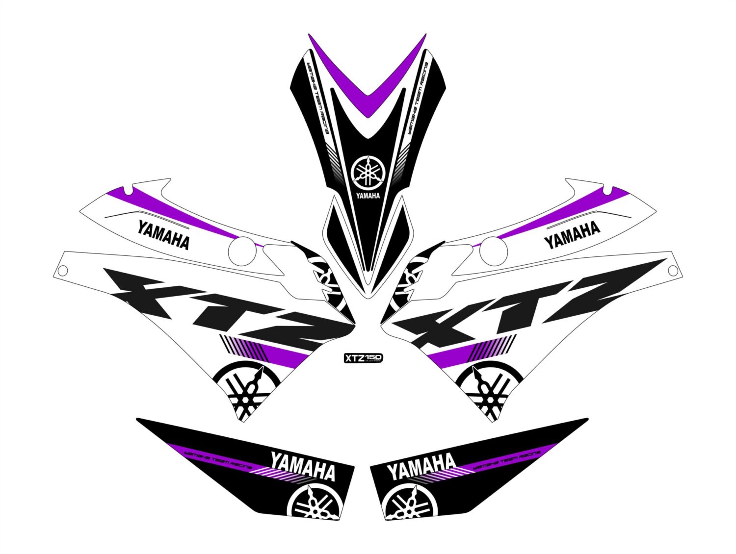 XTZ PERSONALIZADO COMPLETO YAMAHA BLANCO MORADO