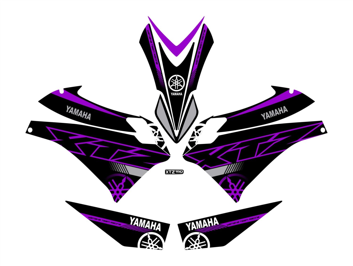 XTZ PERSONALIZADO COMPLETO YAMAHA NEGRO MORADO
