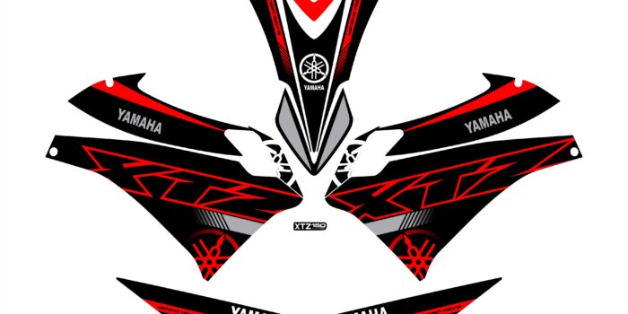 XTZ PERSONALIZADO COMPLETO YAMAHA NEGRO ROJO