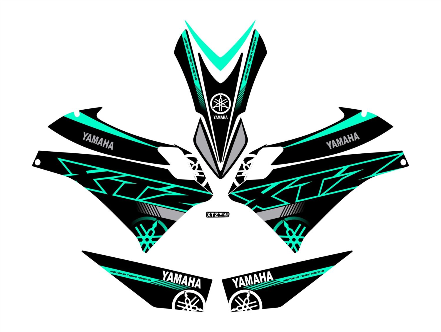 XTZ PERSONALIZADO COMPLETO YAMAHA NEGRO MENTA